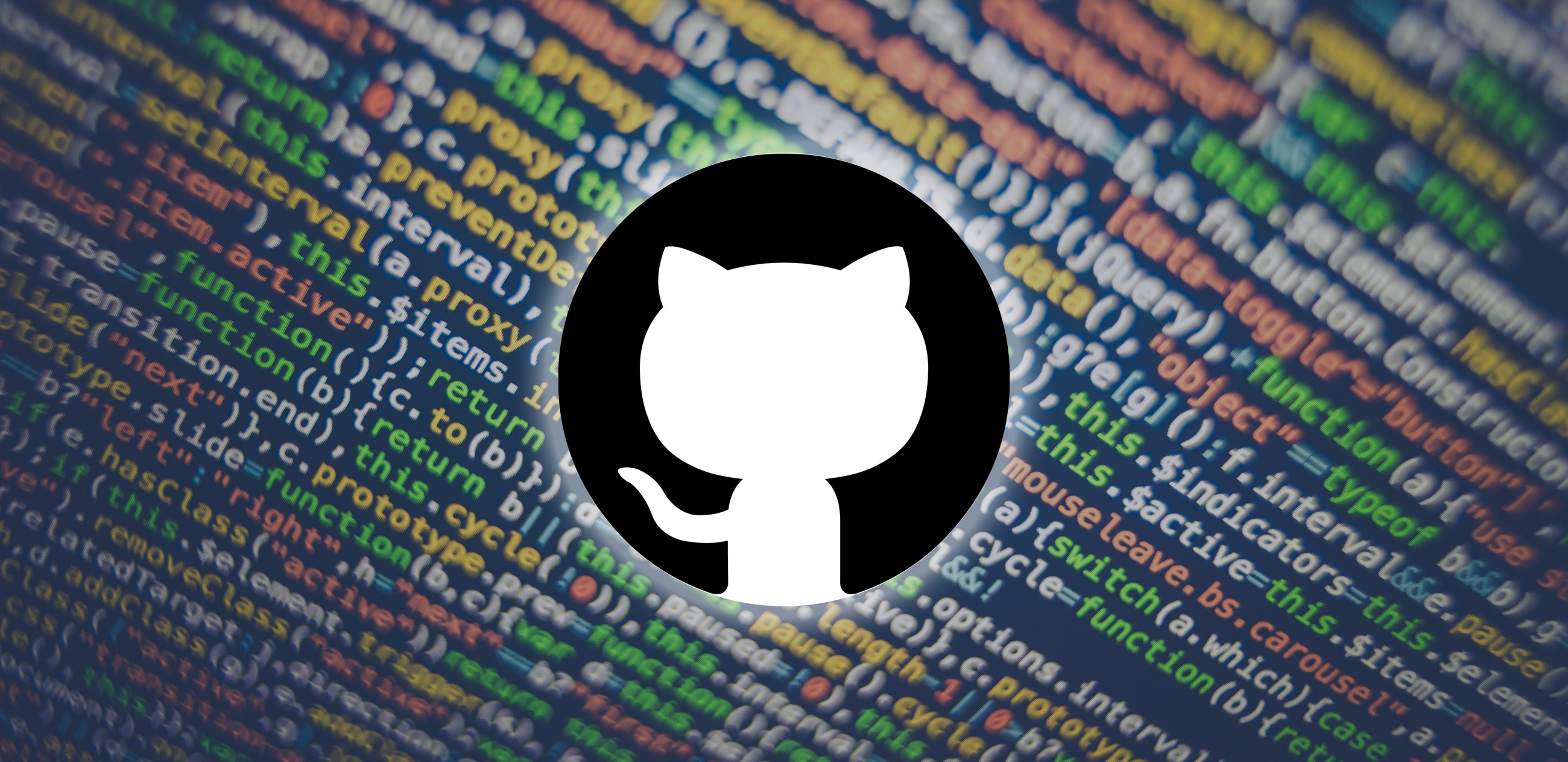 github logo with codes in the background